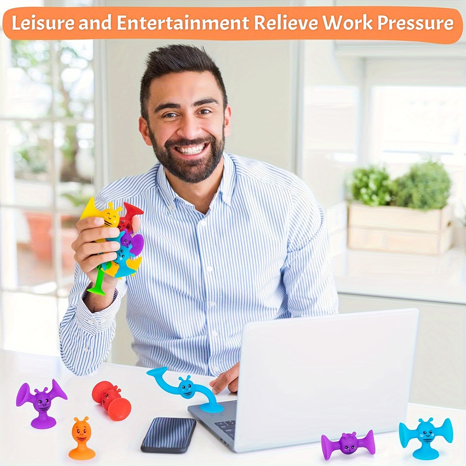 25pcs Set of Suction Toys for Kids - Sensory and Relaxation, Colorful Building Blocks, Ideal for Ages 3-7, Perfect for Travel & Parties. Top Choice Gift for Christmas, Halloween, Easter, Friends, Family, and Children, Best for Christmas