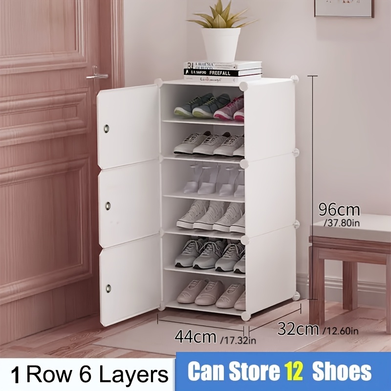 Image of A Versatile Shoe Rack With Multiple Layers, Designed To Keep Your Footwear Dust-free And Organized, Suitable For Homes And Dormitories, In 1 Row With Options Of 4, 6, 8, Or 10 Layers
