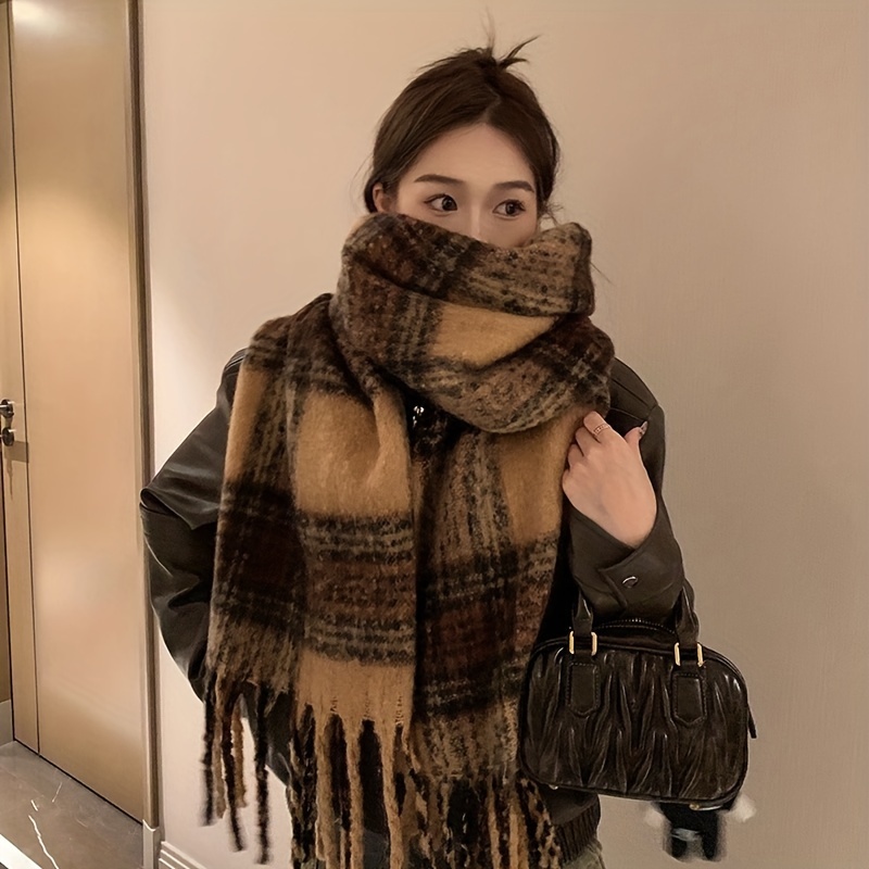 

Cozy Camelard-inspired Brown Cashmere Scarf - , Warm & Stylish For Winter | Non-stretch Polyester | Hand Or Only