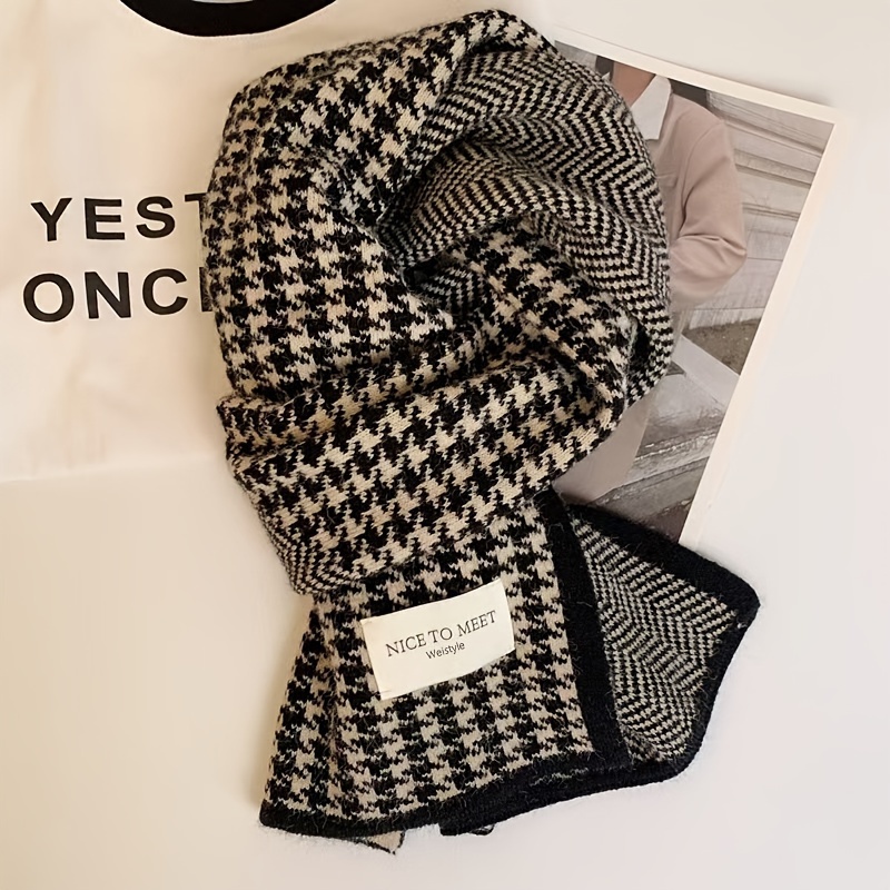 

1pc Women's Scarf - 100% Polyester Knit, Breathable, Warm, Windproof, Non-stretch, Elegant Fashion Accessory For Outdoors