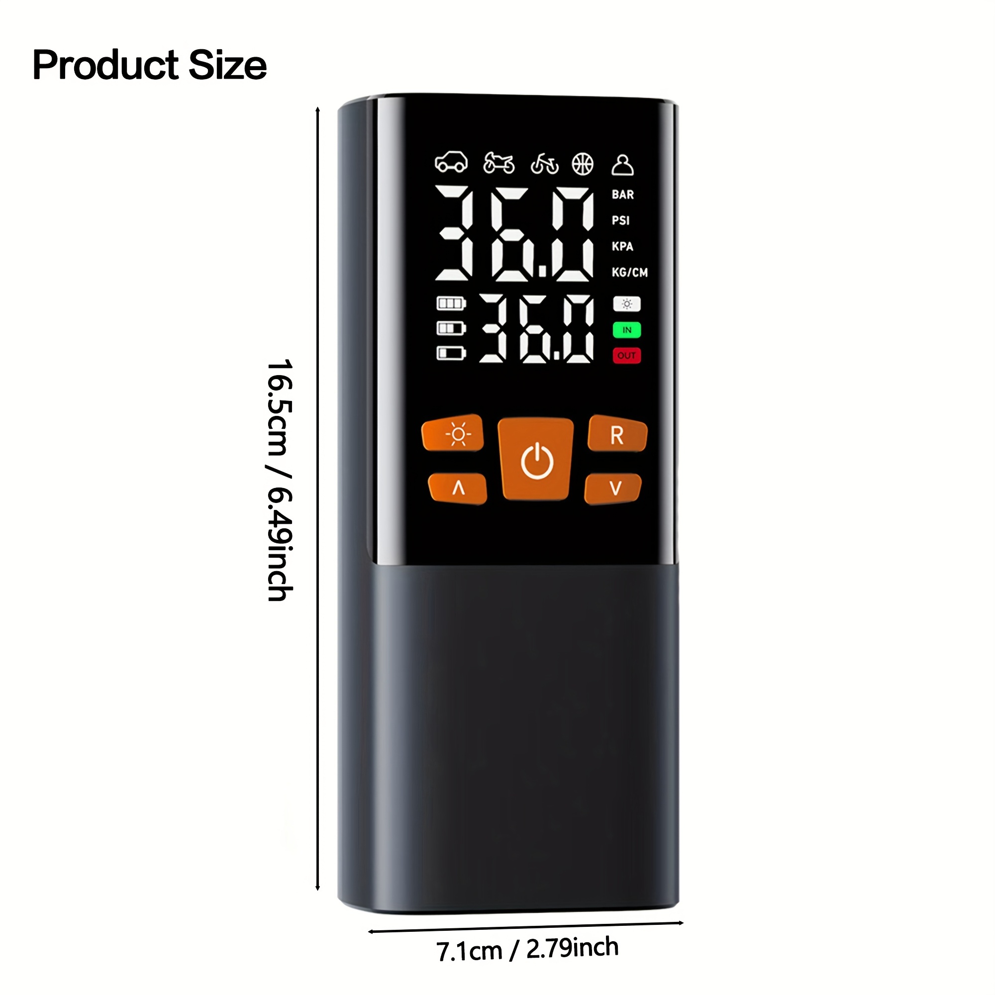 TEMU Air Pump For Car Tires Tire Inflator Portable Air Compressor, 150psi Air Pump For Car Tires, Cordless Air Compressor With Inflate And Mode, For Cars, Motorcycles, Bicycles, Balls