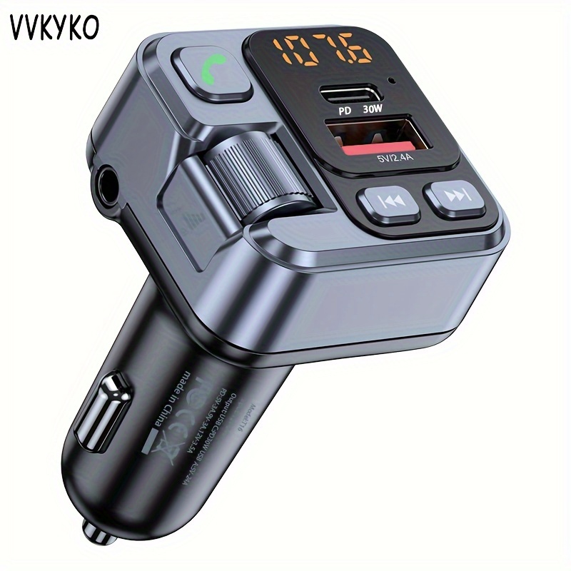 Trasmettitore FM Bluetooth 5.0 Per Auto Con Ricevitore Radio E USB &ndash; Colore Giallo