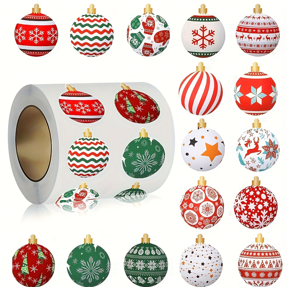 Image of 500pcs/roll Merry Christmas Stickers Party Christmas Gifts Decorative Labels Stationery Sticker