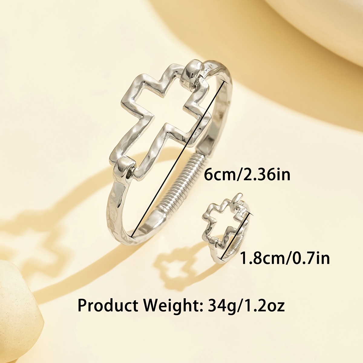 Punk Retro Style Bracelet Ring Set