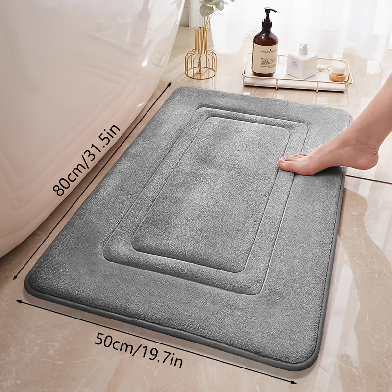 

1pc, Bath Mat, Foam, , -dry, Absorbent, Washable, Rug, For , , Bedroom, Bathroom, , Bathtub, Mat, 1.3cm , 520g/m², Rectangular, Backing, Knitted , -slip