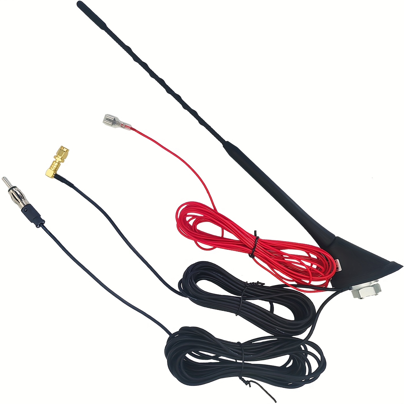 Image of Active Roof Mount Antenna Compatible With Dab, Fm, Am Radio-universal Mast Car Antenna With Amplifier For Reception