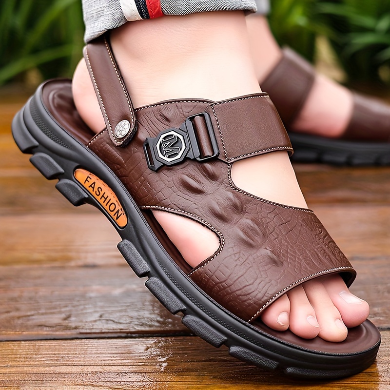 *'s Genuine Full-Grain Slip-Resistant Slip-* Brown PU Cushioned Insole  Arch, Brown Upper PU Sole, Comfortable Casual Semi-Forma