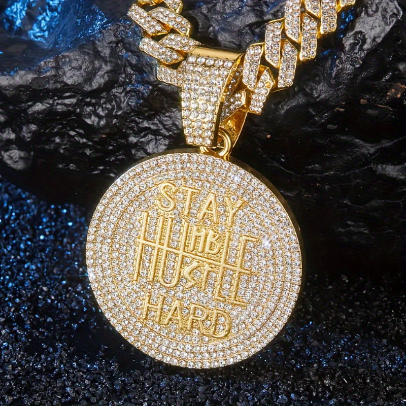 

1 Piece Fashion Creative Round Letter Pendant Necklace For Men Holiday Gift Party Gift Daily Wear