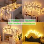 96 led vines for party wall decor 1 8m 5 9ft christmas decorations indoor home decor for party gifts artificial plants tree branche willow vine lights for room living room decor aesthetic ip44