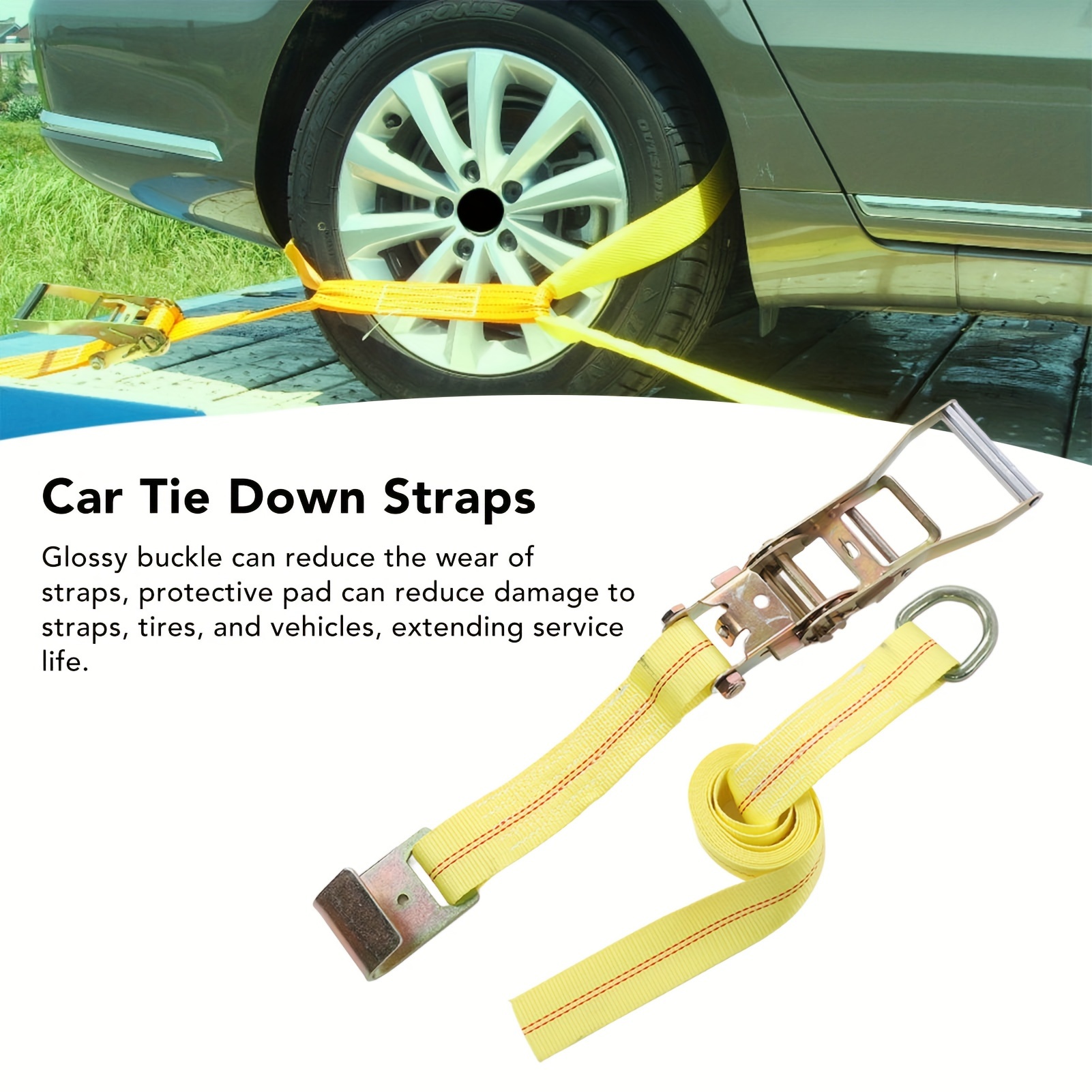 Tire Tie Straps D Ring Car Rear Wheel Binding Straps Truck - Temu