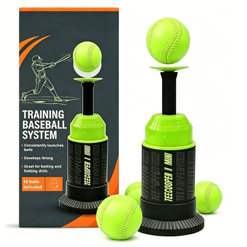 tee popper batting tee for perfect swings baseball training for hitting with 3 balls included