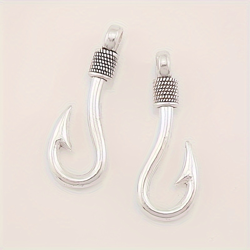 60 80 100pcs antique silvery fish hook pendants vintage - Temu Kuwait