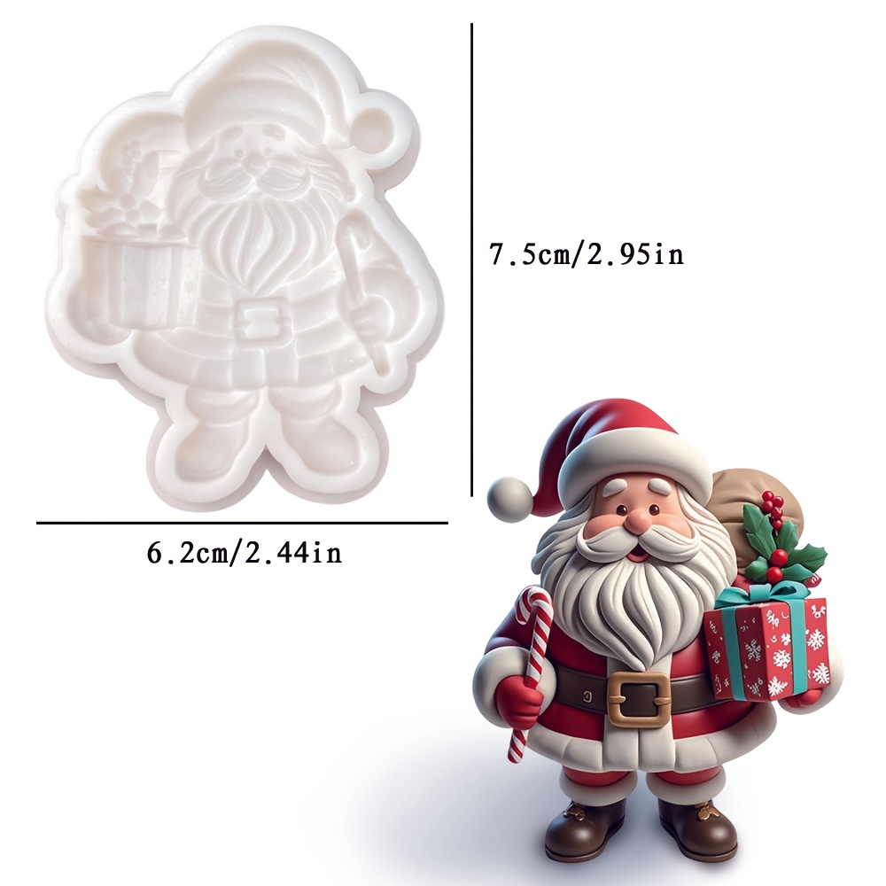 Image of Christmas Santa Claus With Gifts Diy Cake Decorating Fondant Silicone Mold