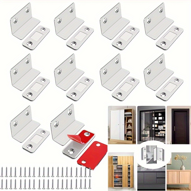 

4/10pack ,magnets For , L-shaped , Closures, Closing For Drawer Magnets Adhesive , Closet