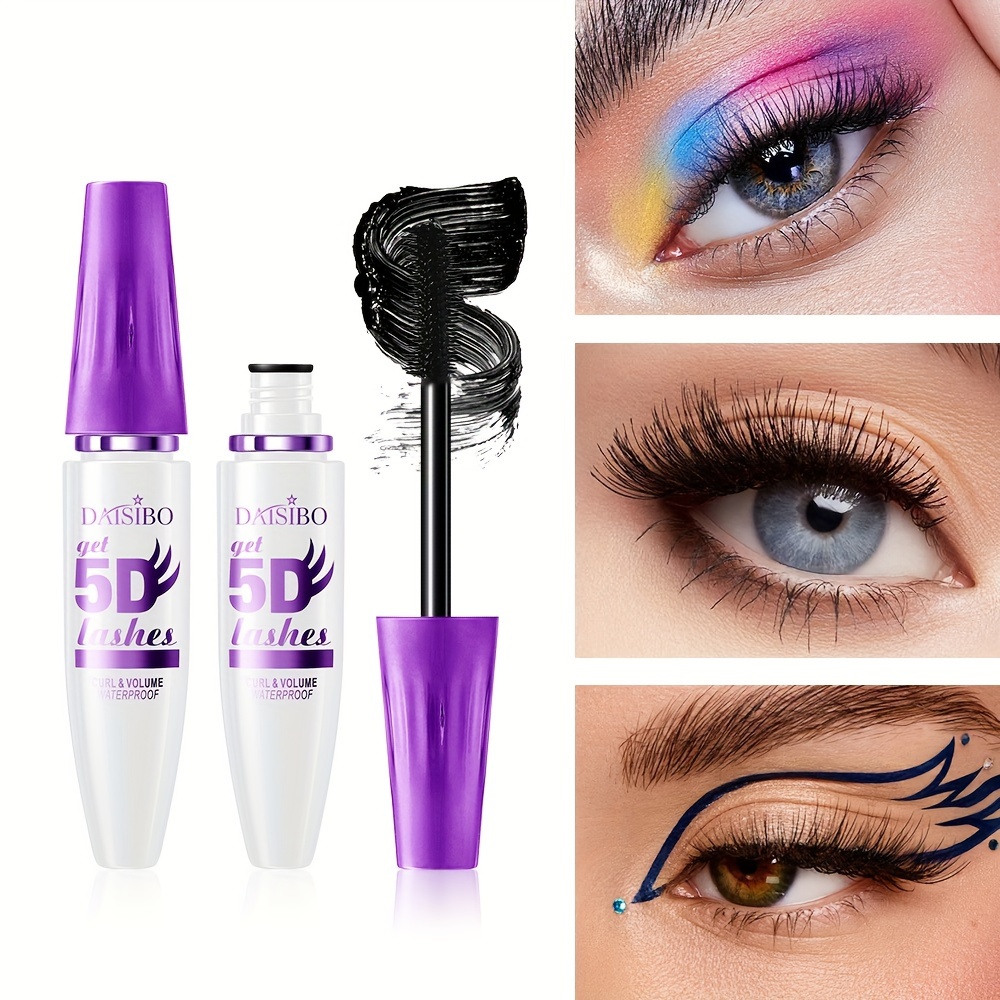 

Ultra-volumizing 5d Mascara - Waterproof, Clump-free, Long-lasting For 24 Hours, Black, Enhances Lash Definition & Thickness, Smudge-proof