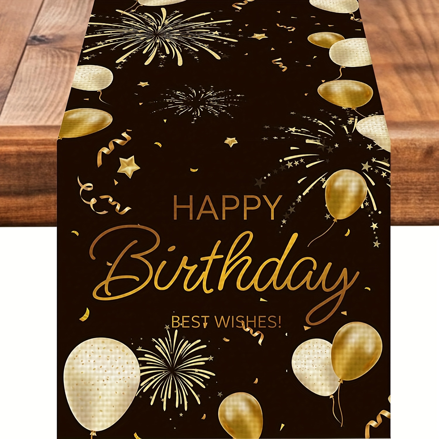 TEMU 1pc, Chemin de Anniversaire Ballons Feux d'artifice Étoiles Printemps Automne Décoration de table de cuisine pour intérieur extérieur Fête à