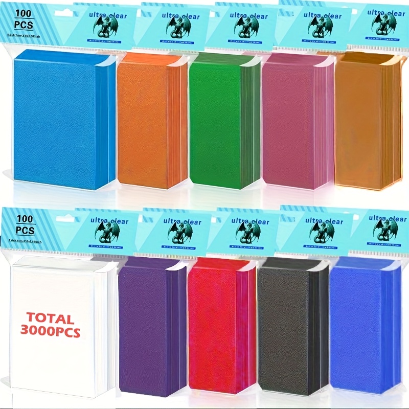 300 count card sleeves, 2.5" x 3.5" standard cards, collecting game  baseball sports protective card sleeves.green sleeves. | Shop Trends | Temu
