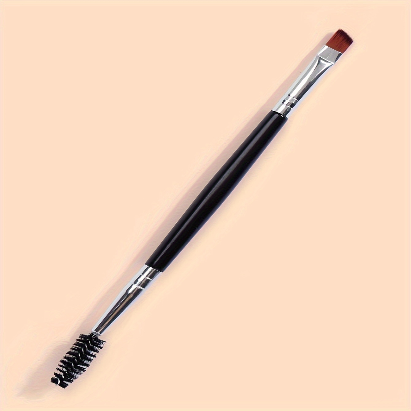 

2-in-1 Double-ended Eyebrow Brush - Soft, Thin & Portable For Beginners, Nylon , Fragrance-free