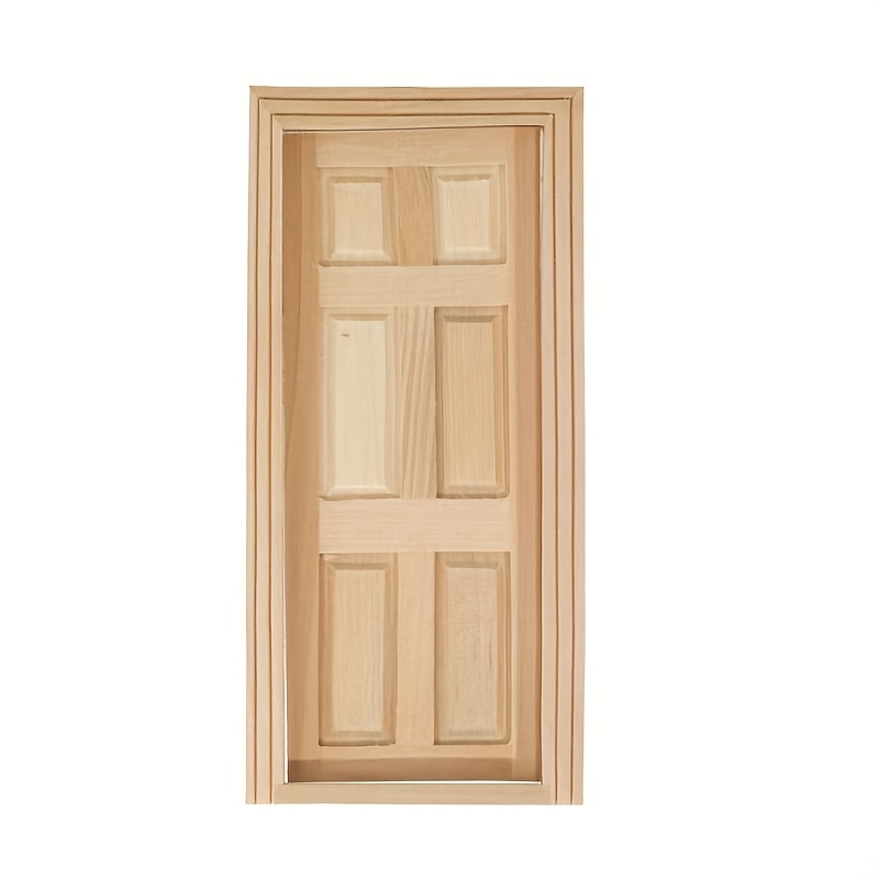 1:12 Dollhouse Dollhouse Miniature Blank Doors And Windows 6- Door With Frame Three-section "collectible Dolls"