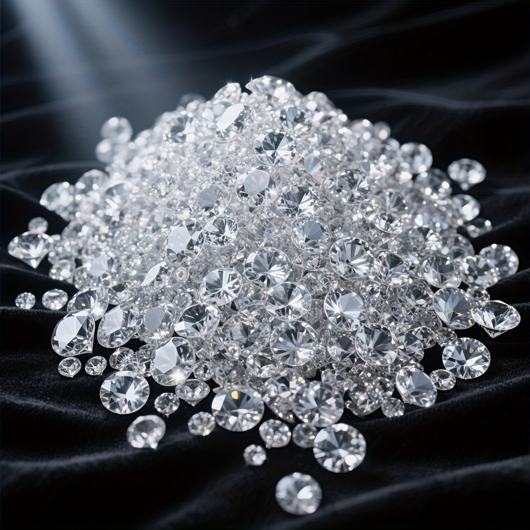 E-shop 4700 Stück Fake Diamant Dekorationen, glänzende Imitationsdiamanten, Vasenfüller, Acryl Edelsteine, Tischdeko Kristalle, erhältlich in vier