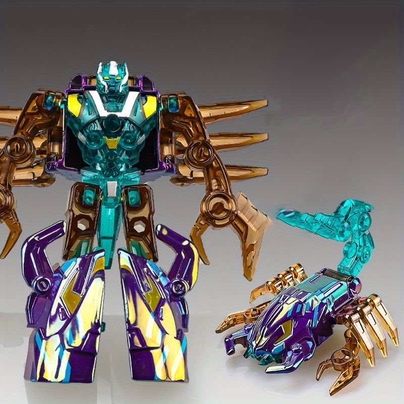 Image of Magic Alloy Transforming Insect Toy Model 4-in-1 Combo Build And Design Insect/mecha Mode Metallic Color End Toy For Kids In Perfect For Halloween And Christmas