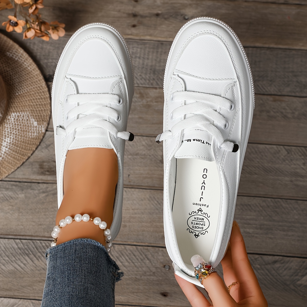 TEMU Chaussures de sport décontractées pour femmes, chaussures d'entraînement pour étudiants, paire petite et polyvalente à semelle souple et