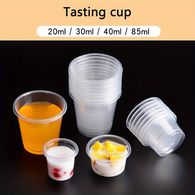 50pcs transparent polypropylene pp insulated small aviation cups 20 30 40 85ml hand wash only multipurpose beverage tasting cups details 0