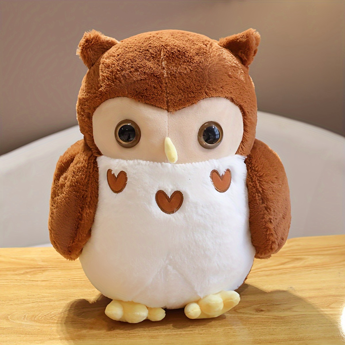 one cute soft owl plush toy owl doll pillow Temu Saudi Arabia