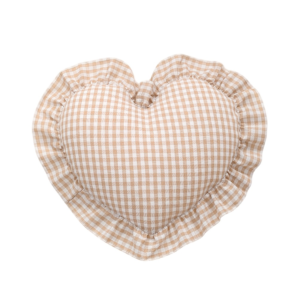 TEMU 1pc Color- Heart-shaped Pillow With Pillow Core, Valentine's Day Bohemian Style Living Room Sofa Bedroom Edge Cushion, Daily Party Textile Decor