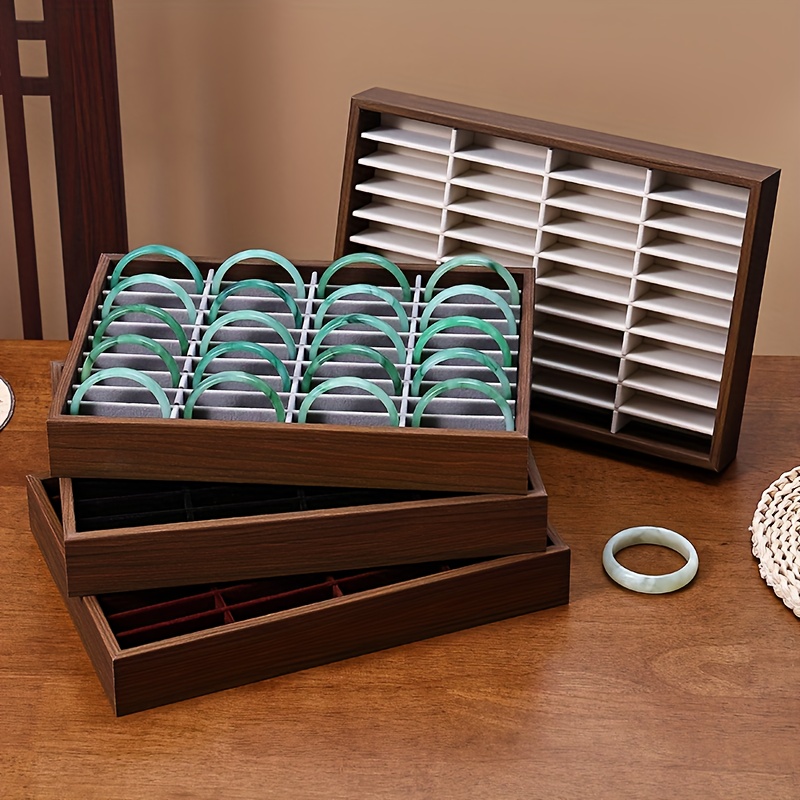 Luxury Walnut Jewelry Display Box - Large Capacity Organizer