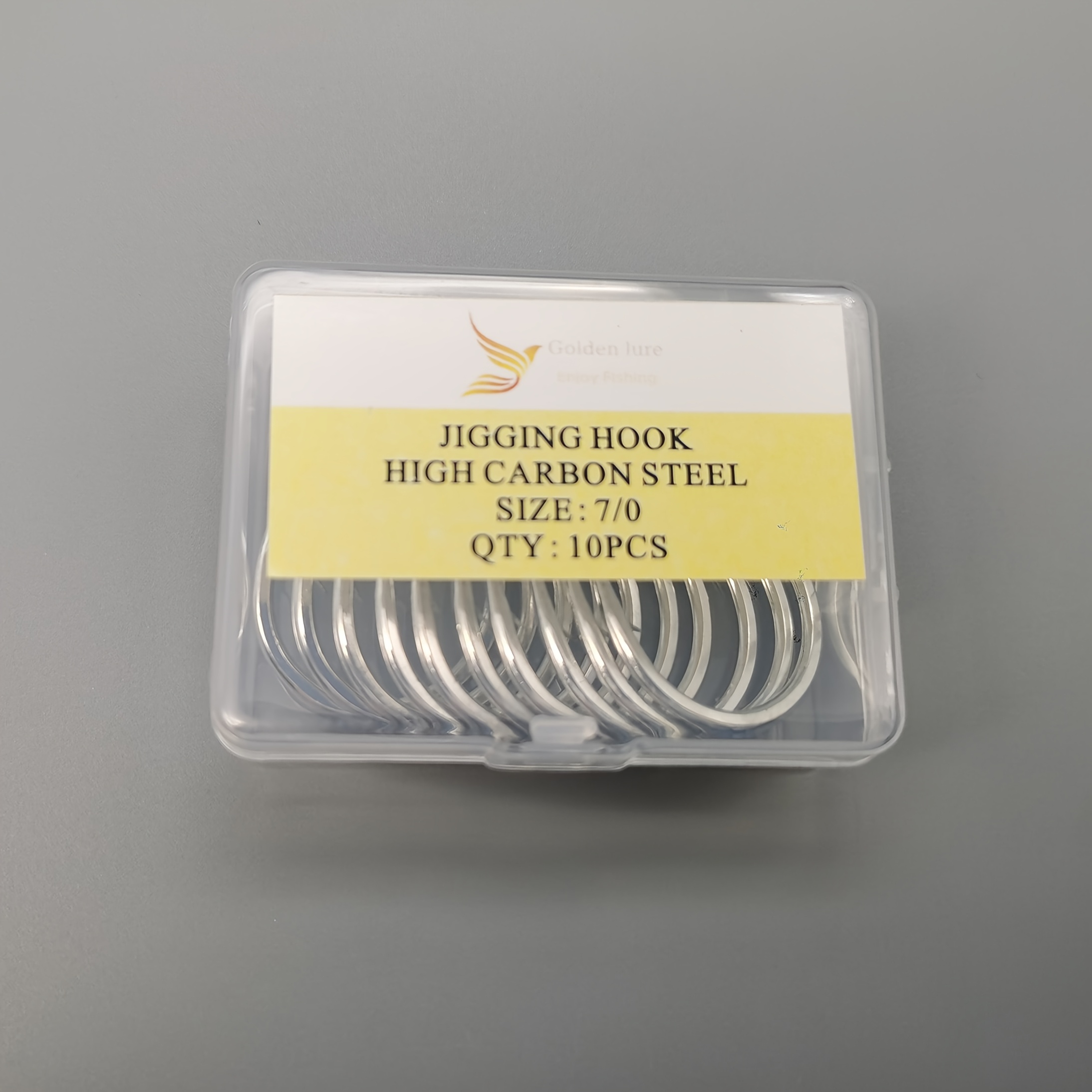 Image of Jigging Hook, Live Bait Hook, Barbed Tuna Hook, 3x Strength, Used For Sea Fishing, 10pcs/box.