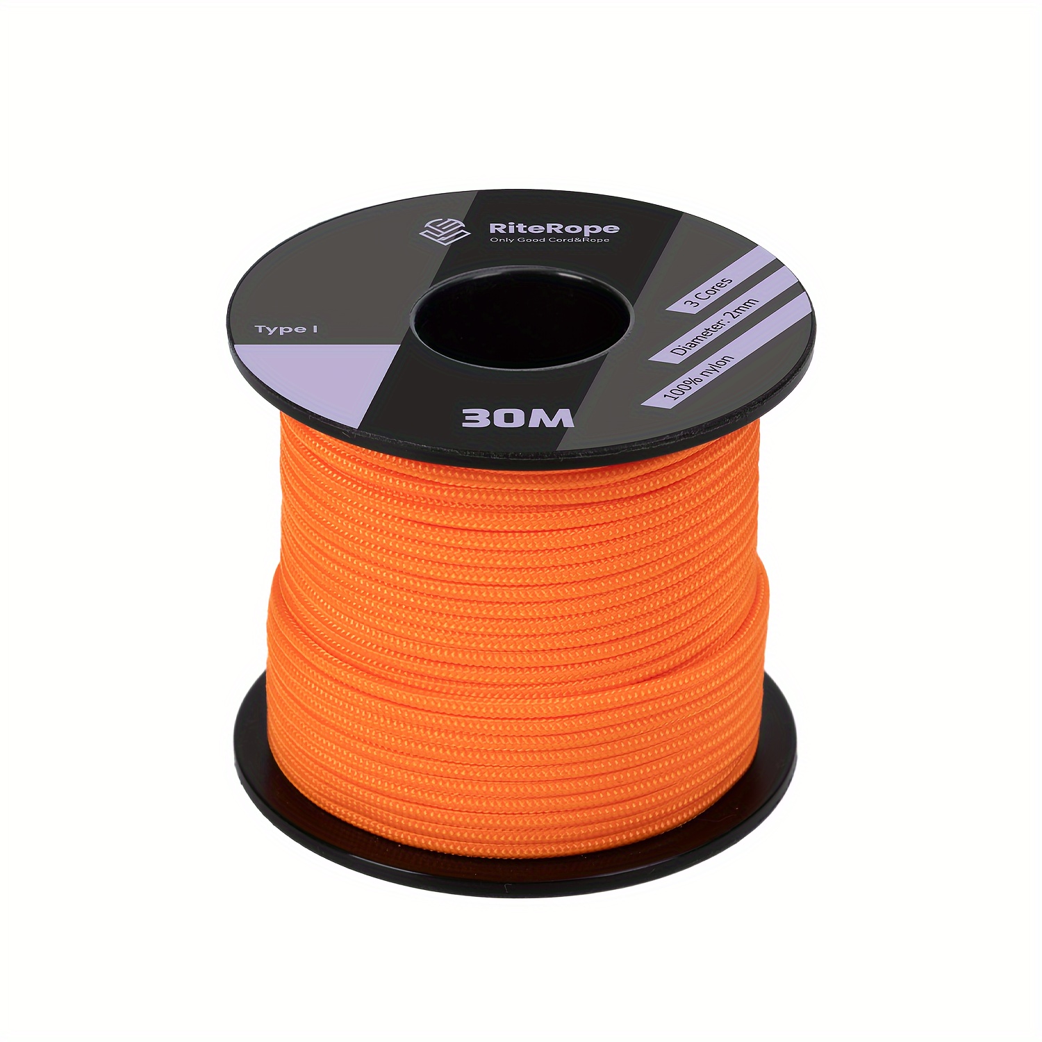 100% Nylon Rope, 30M Length, 2mm Thick for Outdoor Projects