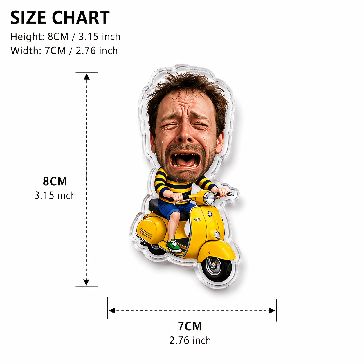 TEMU Magneti da frigo personalizzati a tema scooter, decorazione adatta - Magneti personalizzati con foto/ritratto con la tua , magneti rettangolari
