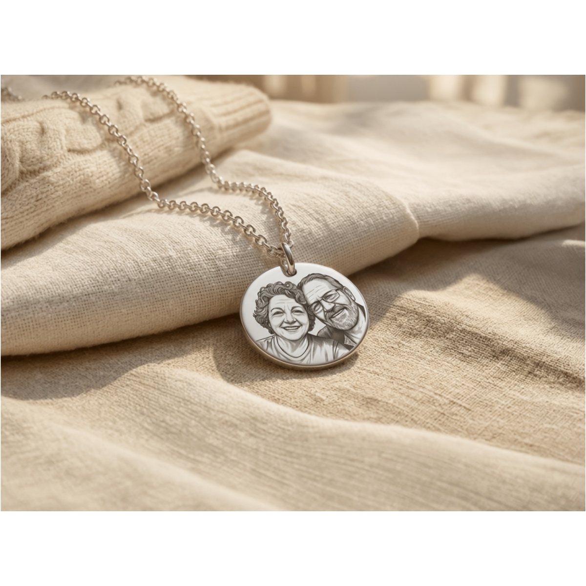 Personalized Custom Photo Pendant Necklace — Stainless Steel Gift