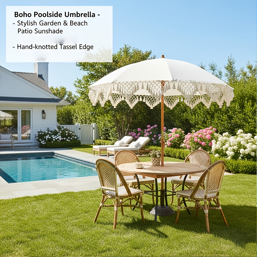 hampton bay patio umbrella base in brown Tilt | Auto-Tilt, Fade-Proof, Wind Resistant | Commercial Grade | Sunbrella Colour_Brown Shintenchi 16FT Large Patio Taille:140 RipLock 350