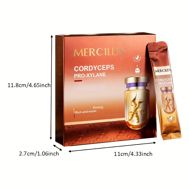 Mercilen Cordyceps Pro-Xylane Double Antibody Sleeping Mask, 3 Boxes