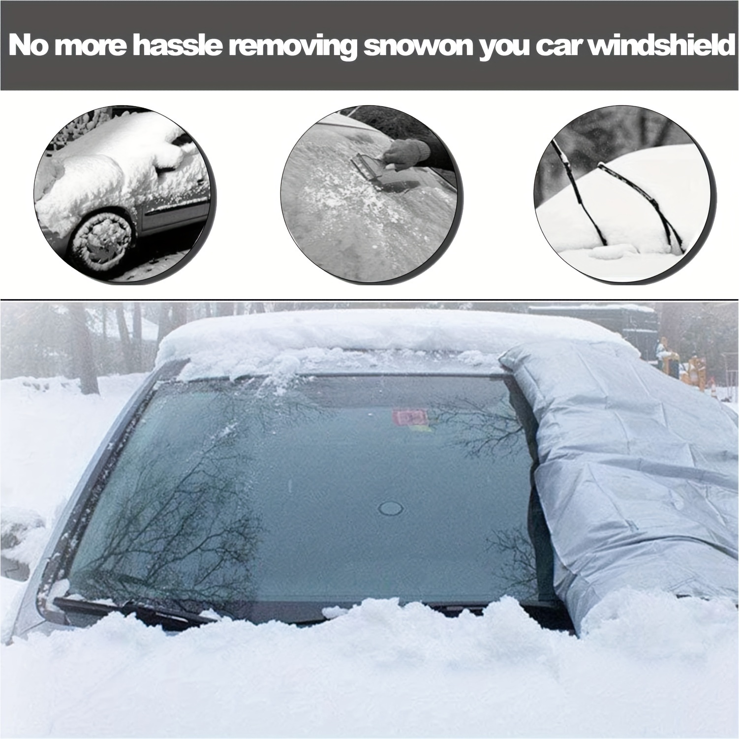 

1pc Car Protective Cover, Car Dust Cover, Car Sunshade, Winter Car Protective Cover