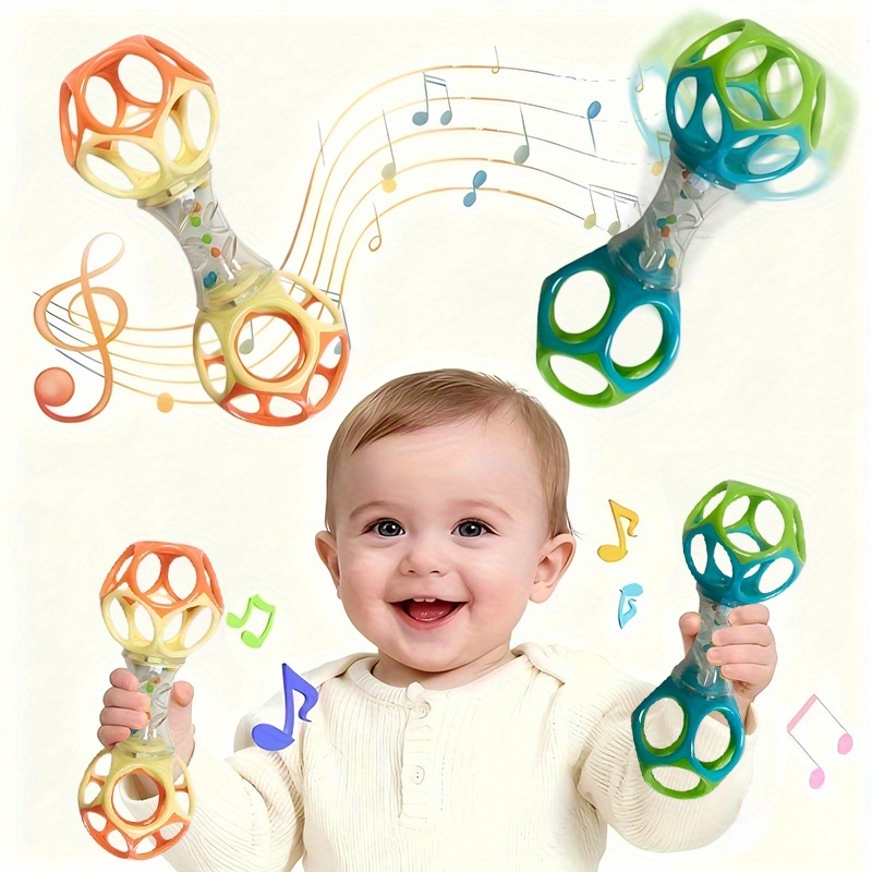 Preschool Education Puzzle Double-Ended Hand Bell Toy