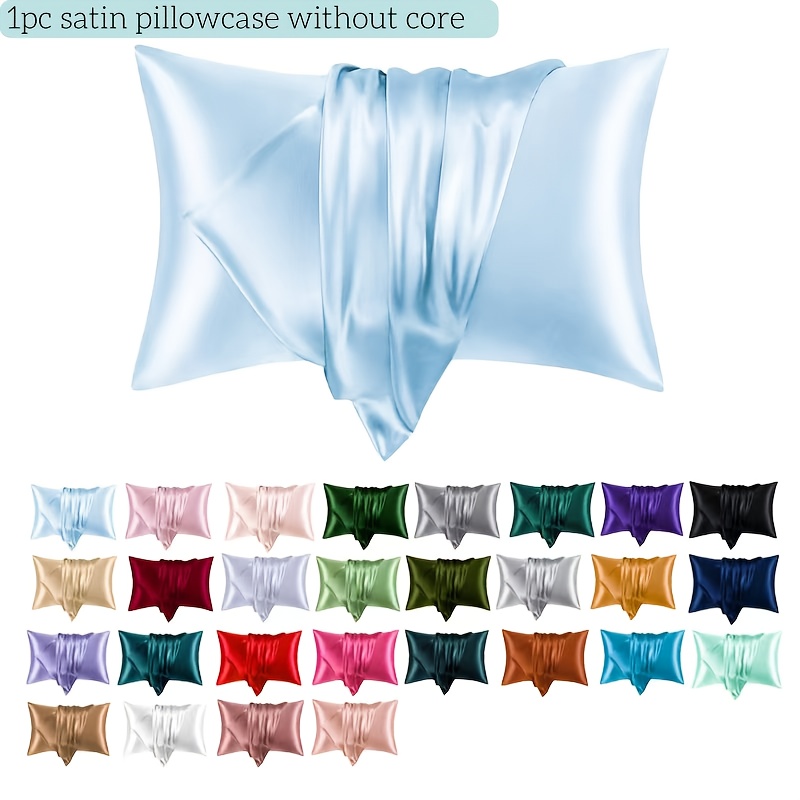 1pc   soft comfortable satin pillowcase envelope closure beneficial for skin and hair