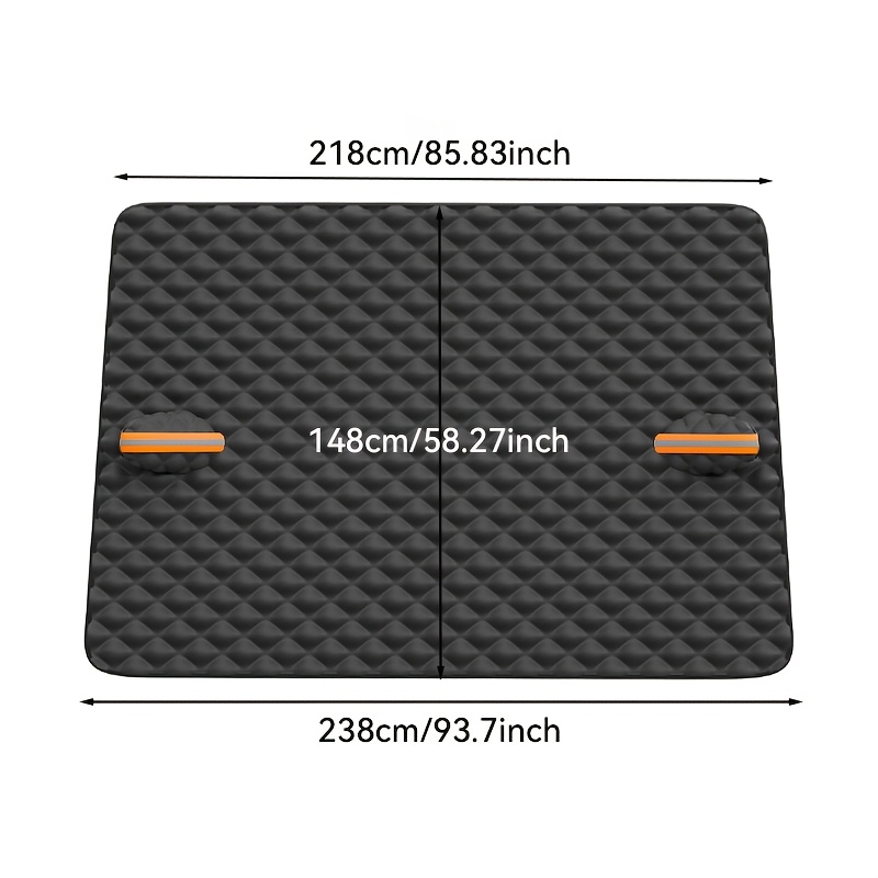 TEMU Three-cover Car Snow Shield (front Windshield + Doors) - Magnet-free Elastic Cord Fixation. Thickened For Snow/freeze/frost/uv Protection,