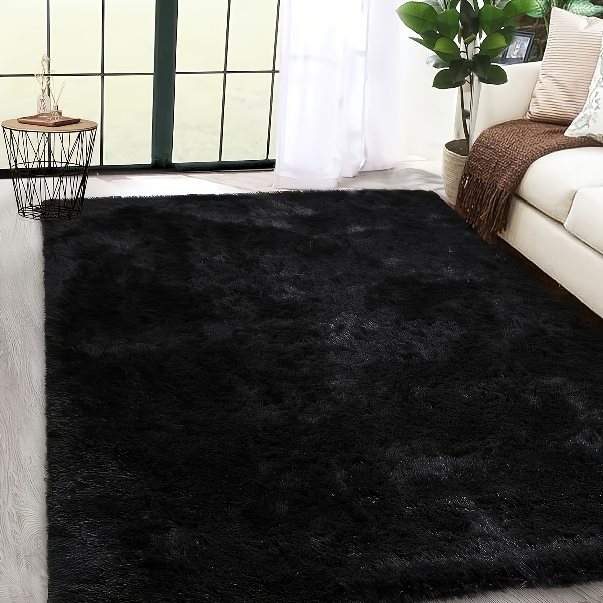 Image of Large Soft And Fluffy Carpets For The Living Room, Super Soft Fluffy Shaggy Rugs With Thick Piles, Non-shedding Carpets For The Bedroom
