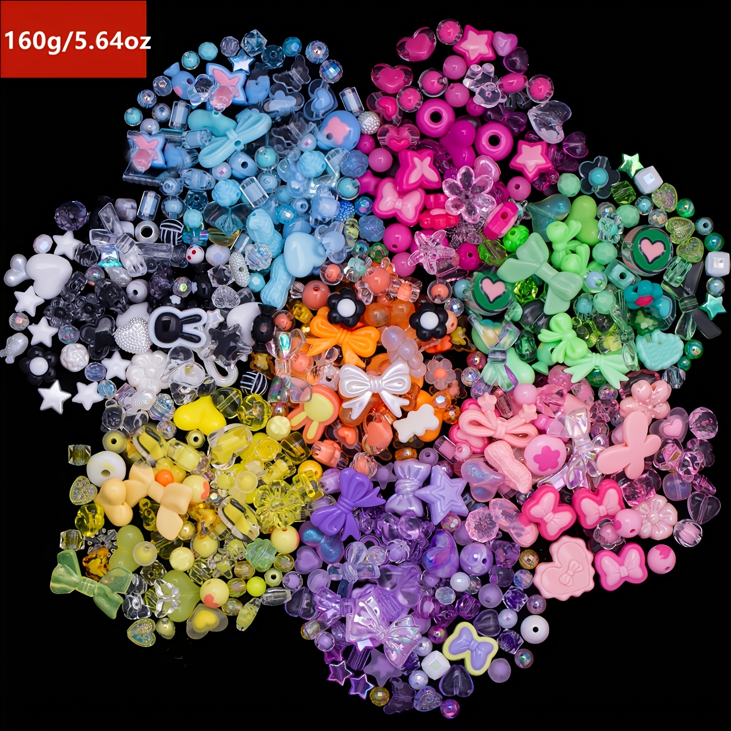 Beads Plastic Mix 25g Crafts Kids Jewelry Jewellery Spacer Necklace | Australia