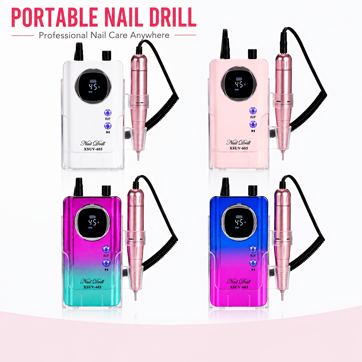 Electric 45000RPM Nail Drill Machine Rechargeable