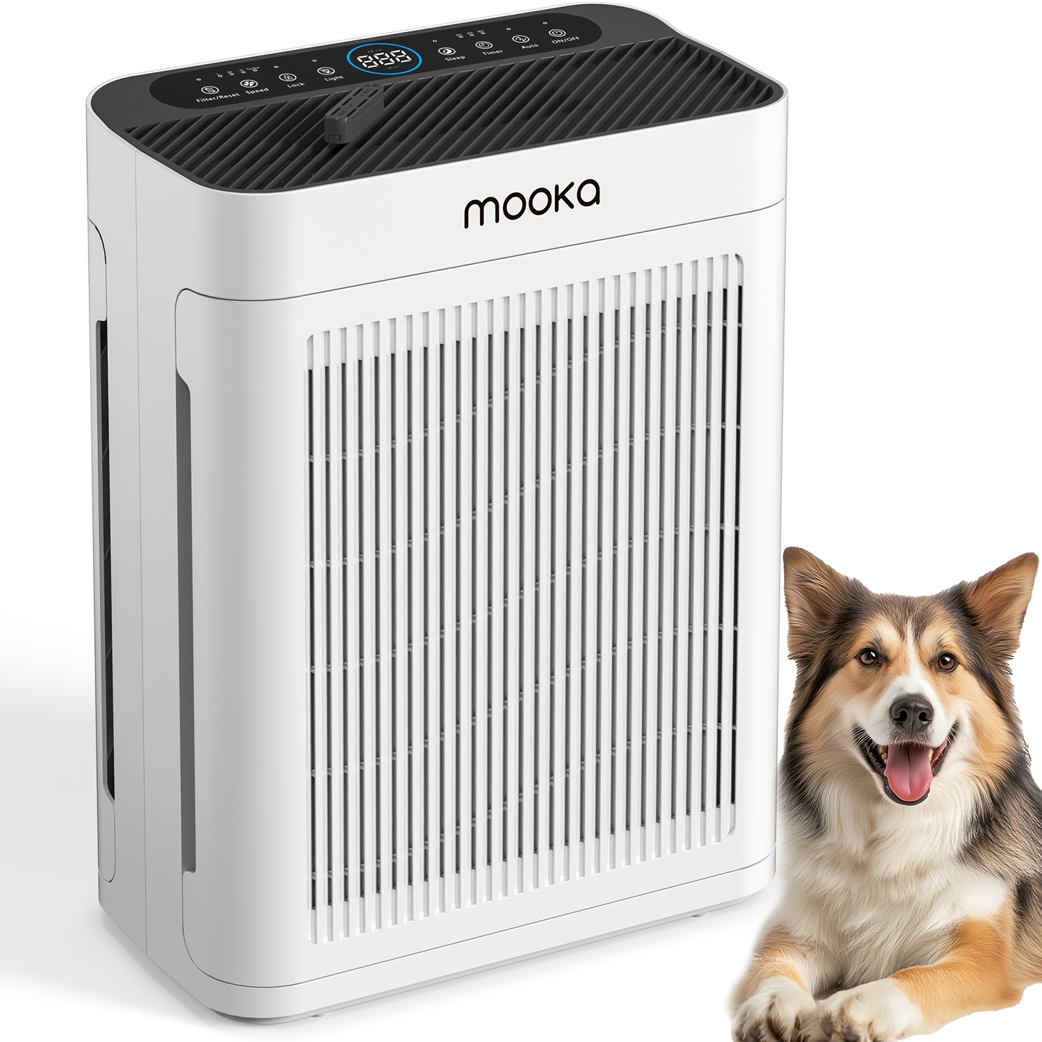 TEMU Pet For Home Large Room 3000 Sq Ft, H13 Hepa Washable Double-sided Filter, Air Cleaner For Pet Hair Dander Odor Allergies Pollutant Smoke Dust,