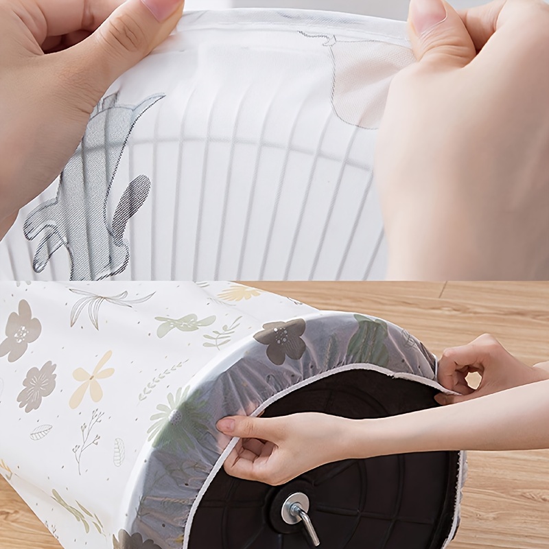 velvet elastic electric fan cover waterproof dust proof no power needed   kitchen dining room floor standing fans waterproof electric fan cover velvet elastic dust proof details 2