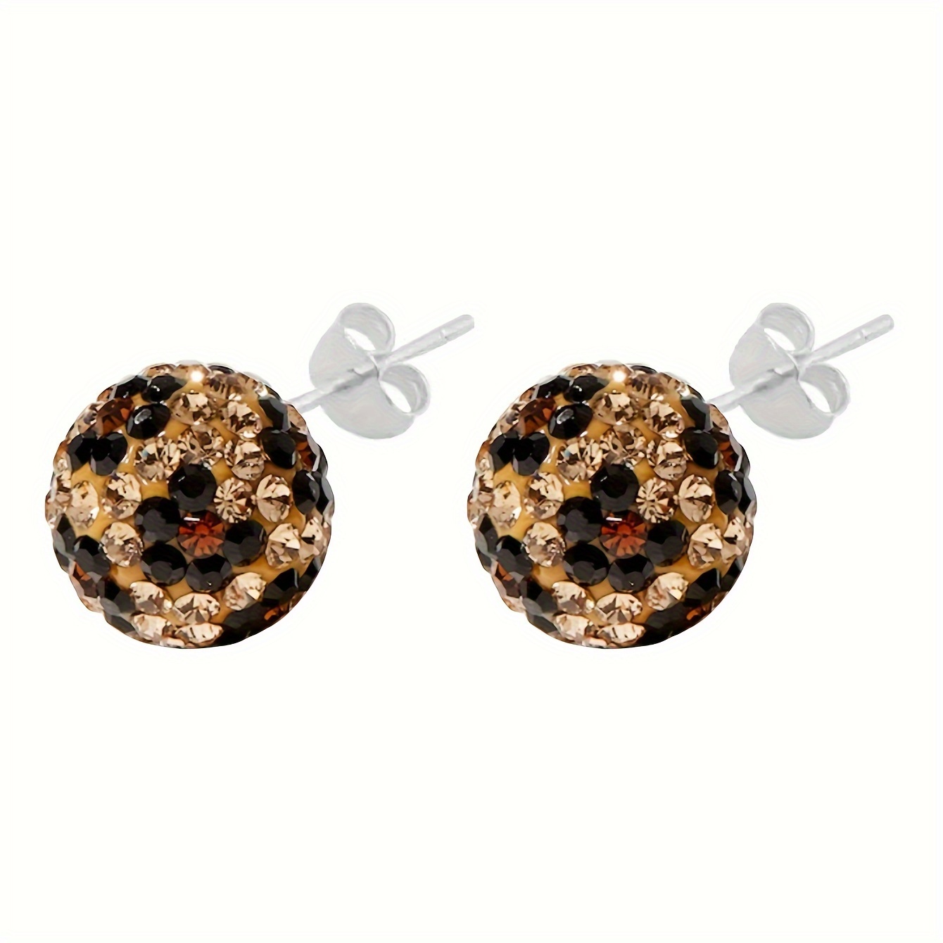 Image of 1 Pair Of Sterling Silvery Flower Earrings For Ladies Casual Attire