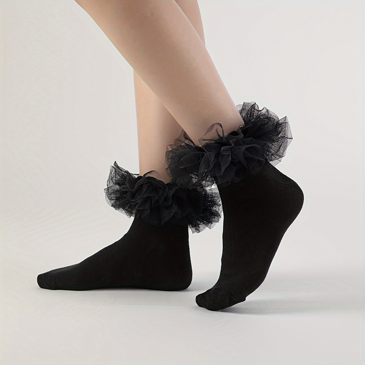 Affordable And High-quality; Black Lace Women's Socks