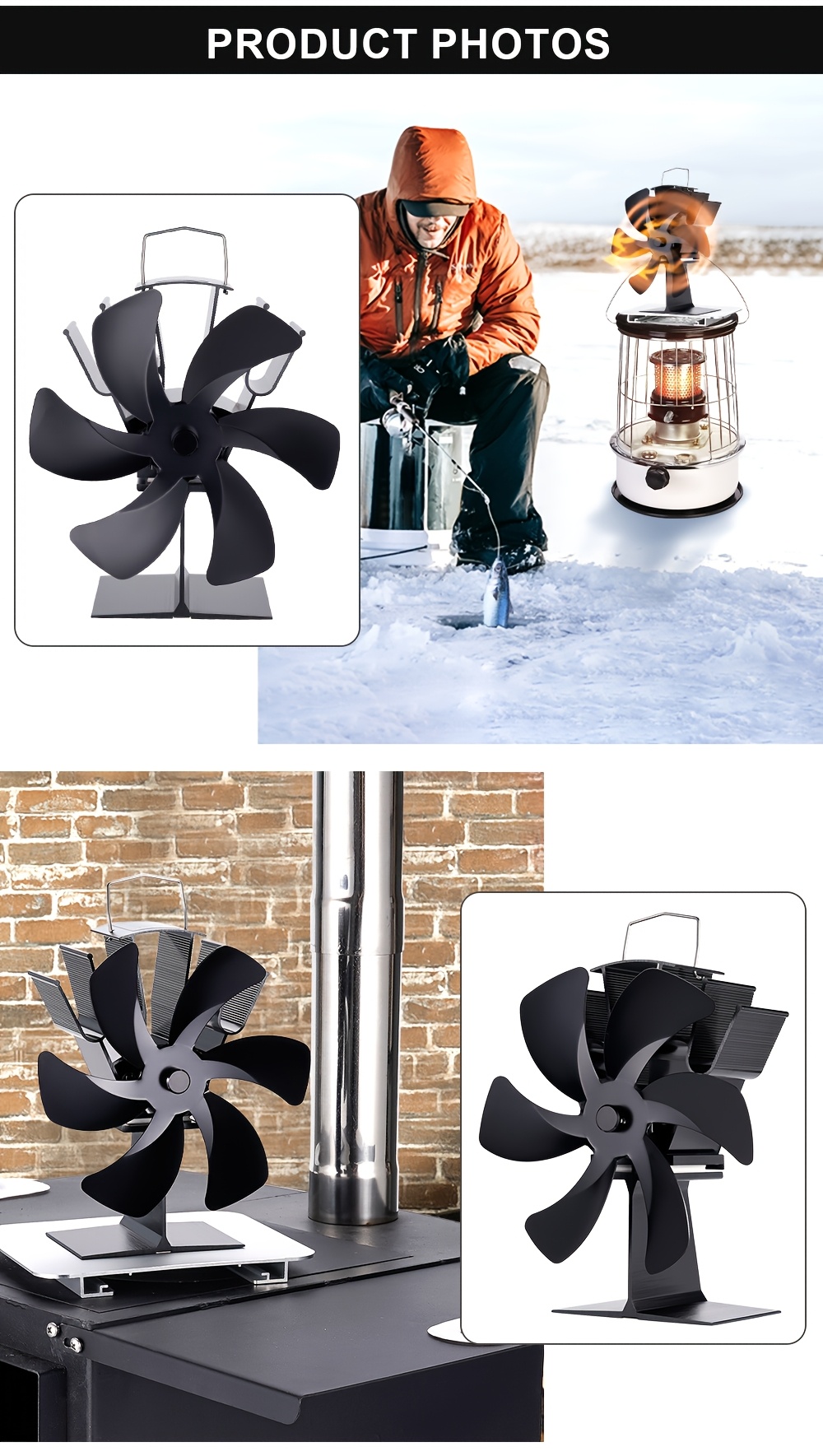 black 6 page vertical fireplace fan details 7