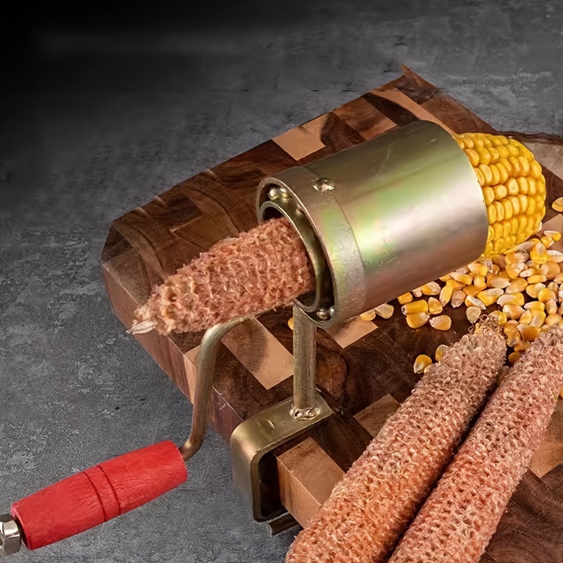 

Stainless Steel Corn Stripper - Easy Hand Crank Cob Peeler & Thresher, Perfect For Bbqs & Outdoor Cooking