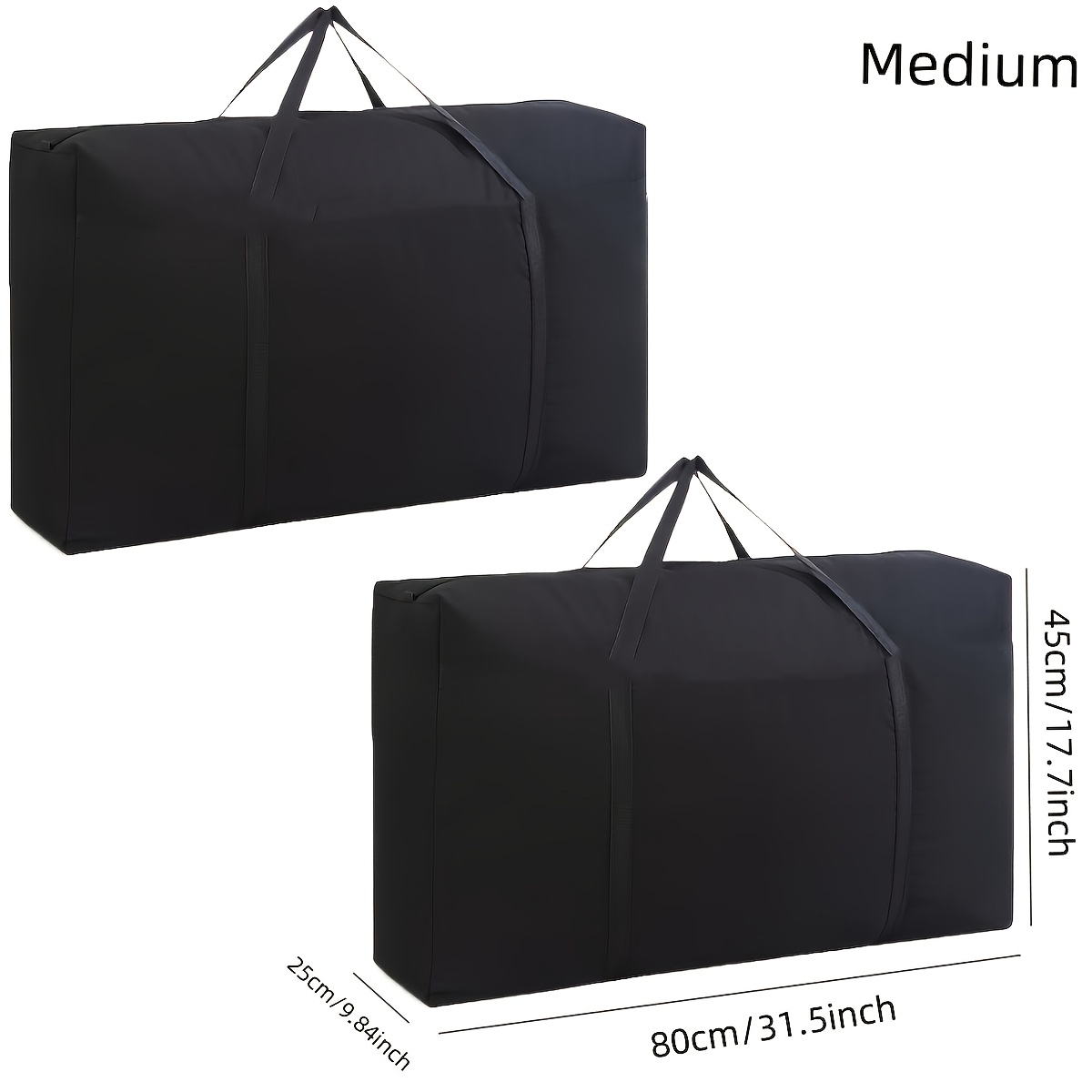 TEMU 2-pack Moving Bags, Moving Supplies, , University Packing Storage Box With Lid Replacement, Heavy Duty Tote Bag, Oversized Christmas Decoration